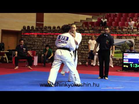 Lídia Körmöndi vs  Godos Agata - EUROPEAN SHINKYOKUSHIN/KYOKUSHIN KARATE CHAMPIONSHIP, 2014 BAKU