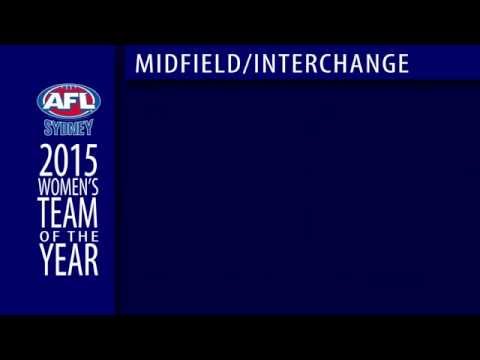 The 2015 AFL Sydney Women's Team of the Year - Midfield and Interchange