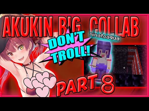 【ENG Sub】Marine GOES INSANE with TNT - AKUKIN Massive Collab in Minecraft PART 8【Hololive】