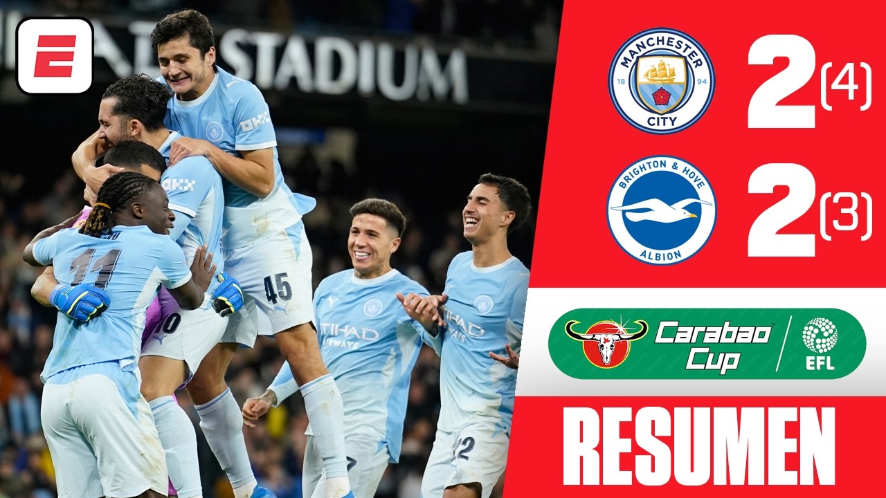 MANCHESTER CITY AVANZA a los CUARTOS de CARABAO CUP al imponerse en penales. Rulli, héroe | Resumen