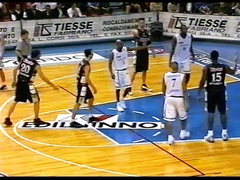 Serie A 2001/'02 Fabriano Basket - Kinder Bologna 98-92