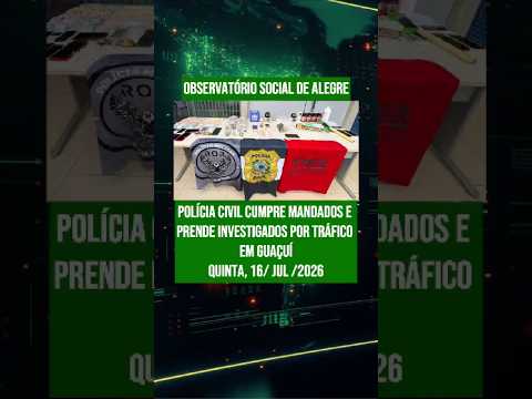 Polícia Civil cumpre mandados e prende investigados por tráfico em Guaçuí