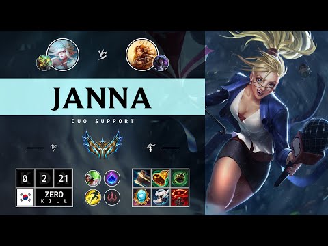 Janna Support vs Leona - KR Challenger Patch 14.13