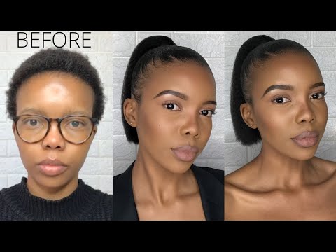HOW TO DO A BLUNT CUT PONYTAIL ON SHORT NATURAL HAIR...