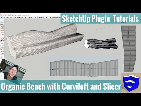 Modeling an Organic Bench with Slicer and Curviloft in SketchUp