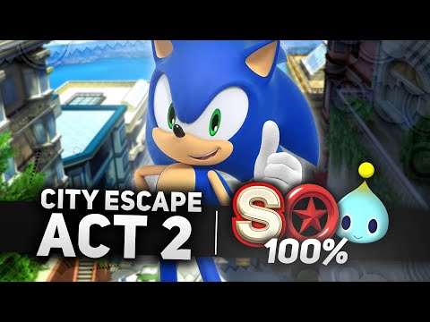 Sonic x Shadow Generations - City Escape Act 2 100% | All Chao Locations, Red Rings & S-Rank (4K)
