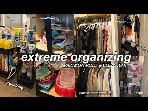 APARTMENT RESET | decluttering and organizing, extreme closet clean out, & more