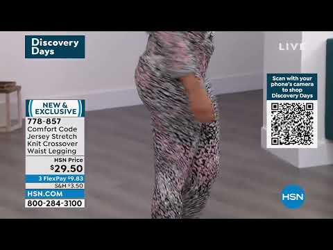 Comfort Code Jersey Stretch Knit Crossover Waist Legging