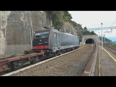 e484 103,Treno merci mrce Oceanogate carri touax vuoti,Framura,trainspotting,trains hunter,railways