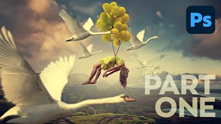 Swan Ascent Photoshop Composite Part 1
