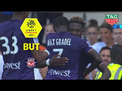 But Aaron LEYA ISEKA (44') / Toulouse FC - Girondins de Bordeaux (2-1)  (TFC-GdB)/ 2018-19