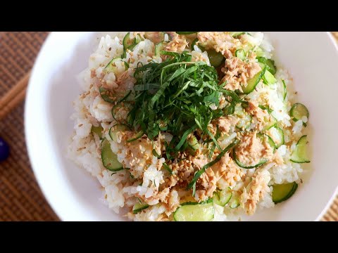 Chirashi-zushi / Scattered Sushi & Sushi rice Recipe. (Tuna mayonnaise & Cucumber)ツナマヨちらし寿司の作り方(レシピ)