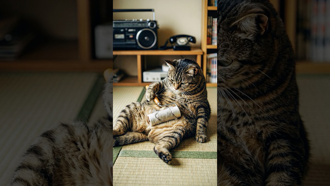 ボス猫の「男の身だしなみッ…！コロコロ」