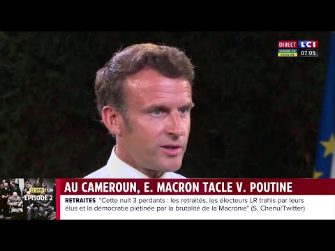 Emmanuel Macron tacle Vladimir Poutine au Cameroun Emmanuel Macron tacle Vladimir Poutine au Cameroun