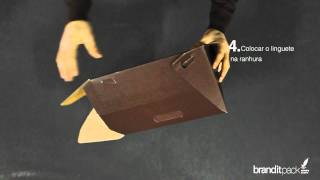 preview picture of video 'Montagem da Caixa triangular em microcanelado - TE Branditpack'