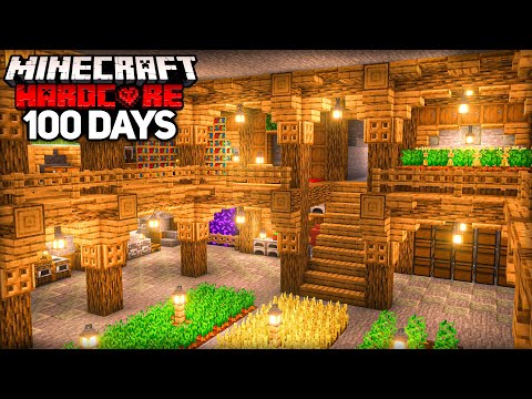 I Survived 100 Days Building an UNDERGROUND BASE in Minecraft Hardcore