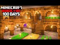 I Survived 100 Days Building An UNDERGROUND BASE In Minecraft Hardcore