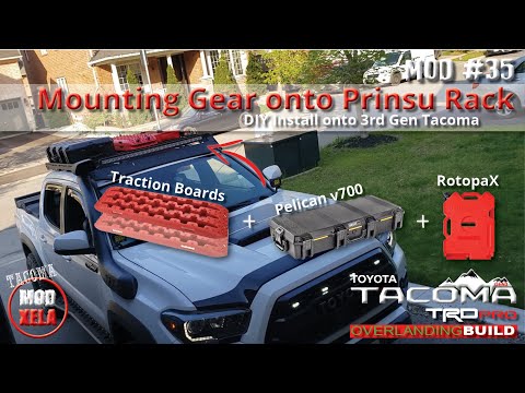 How To Install Pelican v700, RotopaX and Traction Boards onto Tacoma Prinsu Roof Rack | Mod #35