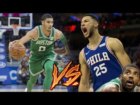 Jayson Tatum VS Ben Simmons HEATED ROOKIE BATTLE in London! Celtics vs 76ers!