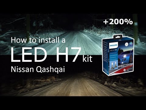 How to install a H7 LED kit QASHQAI💡