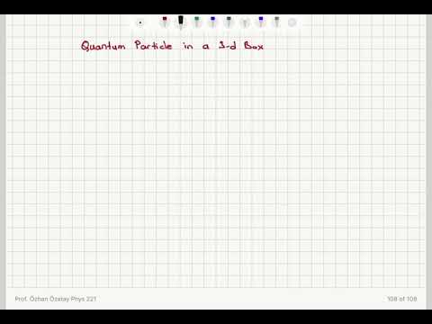 Week 4-5 Quantum Particle in a 3-d Box