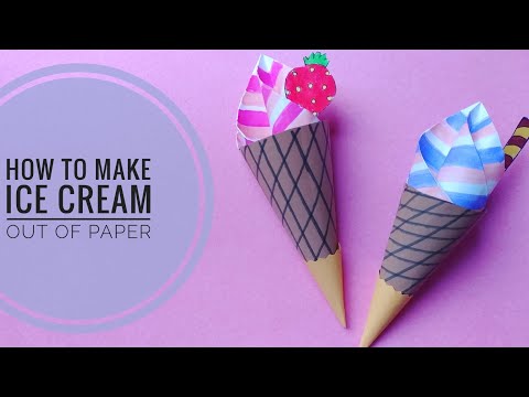 How to make Ice cream out of paper ll DIY paper ice cream ll Easy tutorial