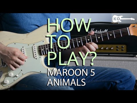 How to Play - Animals by Maroon 5 on Electric Guitar - Guitar Lesson Tutorial