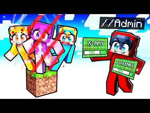Using ADMIN COMMANDS on One Block (Minecraft)