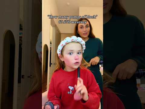 How many pumps of blush 😳 #momdaughter