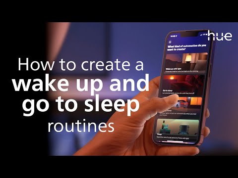 Hue app : How to create a wake up and go to sleep routines