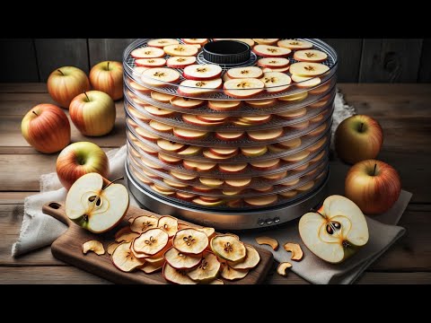 Make your own apple chips in the oven or dehydrator | Dehydrating | Drying apple rings 🍎