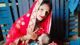 Breastfeeding Indian Village Mother Born Baby brea