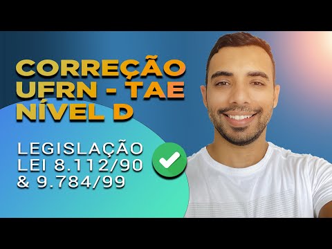 Correção da prova de Legislação - UFRN - nível D (Comperve)