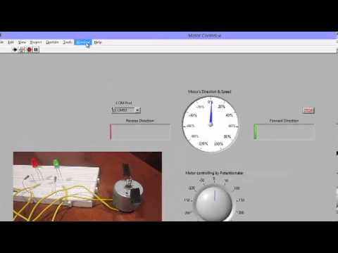 Labview Interfaced with Arduino: DC Motor Speed Control Video