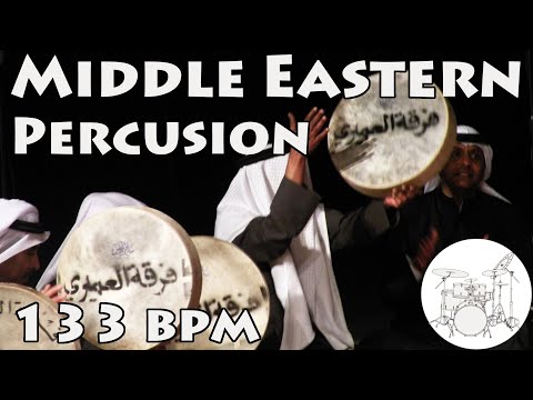 Play along Drums Middle Eastern Beat 133 bpm