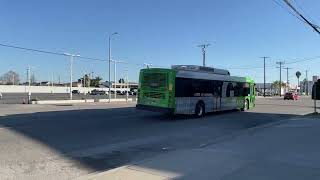 Gardena Transit Route 2 To Pch/Normandie Passing By At S Western Ave in Gardena In 4K