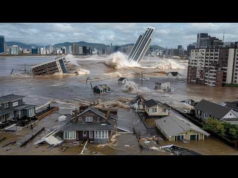 Most Horrific Monster Tsunami Caught On Camera - Natural Disasters