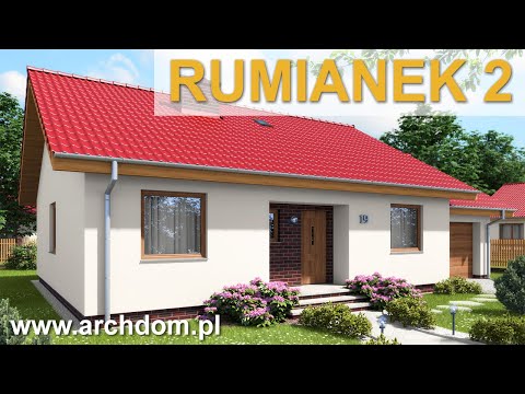 Dom jednorodzinny parterowy Rumianek 2 – prezentacja projektu I ArchDOM Projekty Domów