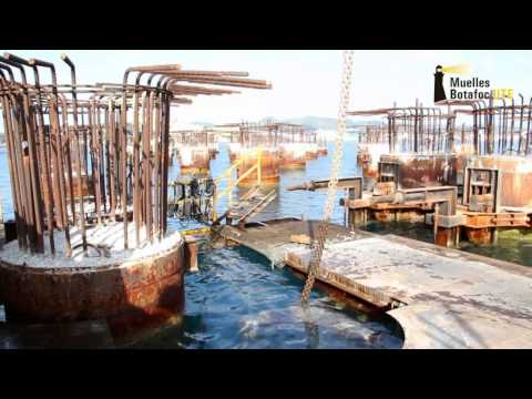 Proceso de ejecución del tablero "in situ" para muelles sobre pilotes - Dique Botafoc. Ibiza