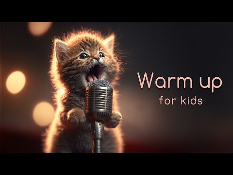 Vocal warm up for kids  • Orange Cat • Twang • Exercise to sing LOUD