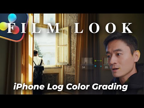 EASILY color grade your iPhone 16 Pro Log to FILM LOOK Davinci Resolve