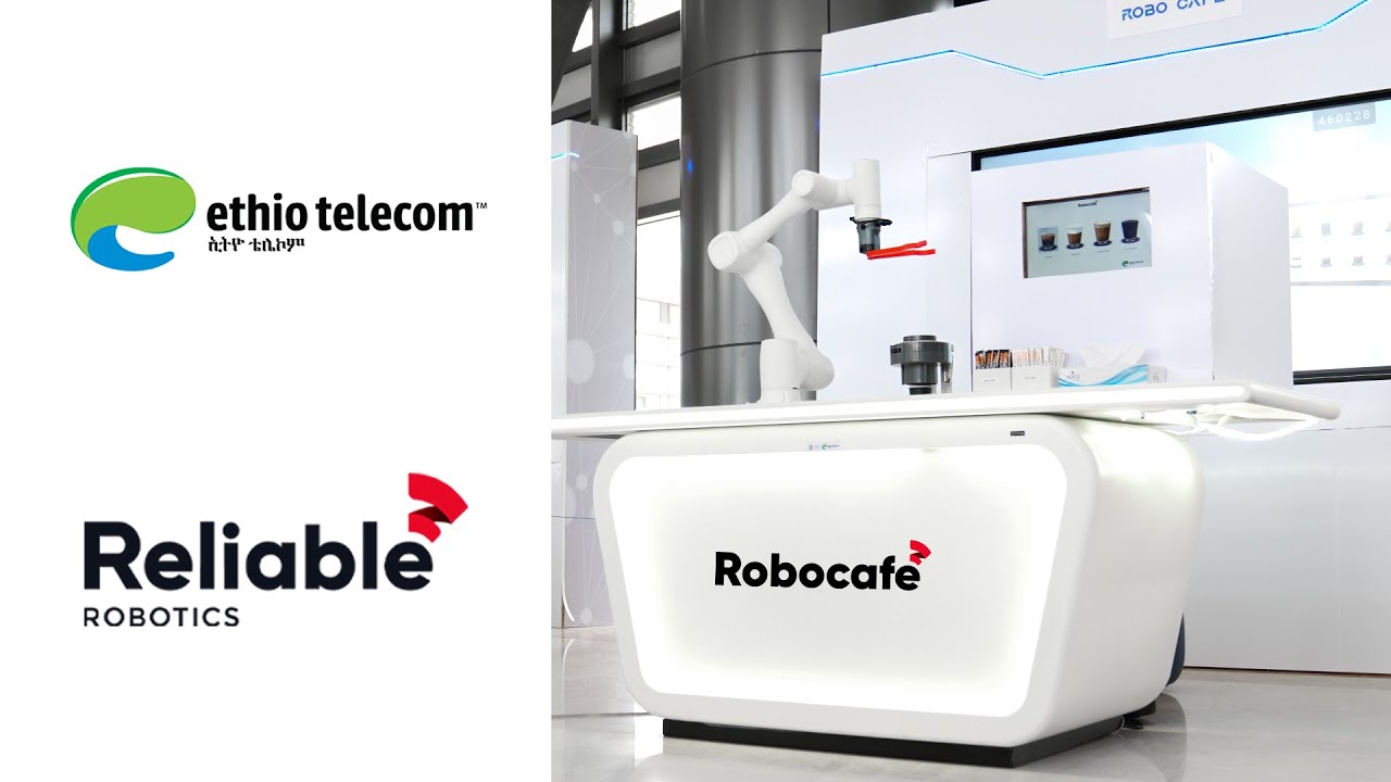 RoboCafe hospitality robotics concept, a service robot in a café environment
