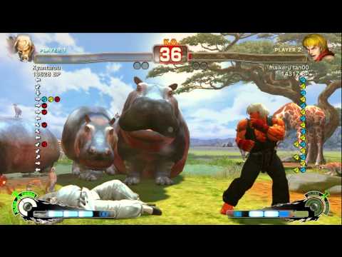 Michael Tan [Ken] vs Kyantarou [Gen] SSF4 Japanese Online Ranked Matches - TRUE-HD