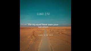 Luke 2:30| For my eyes have seen your salvation #bible #scripture