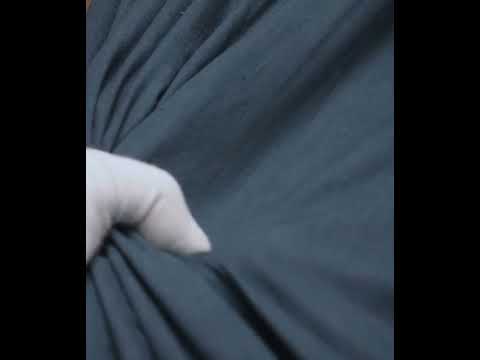 Plain Midnight Blue Pure Cotton 67 GSM Handwoven Fabric — video