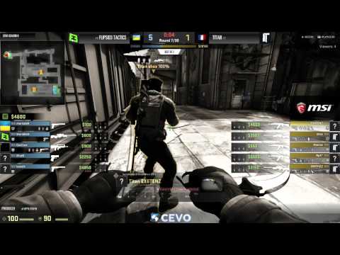 Titan vs FlipSid3 Tactics Game 1 (CEVO-P CS:GO Season 8) - Helium & Launders