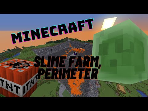 Minecraft survival: slime farm with perimeter project.