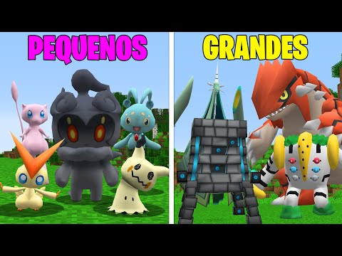 Pokémon Pequeno vs Pokémon Grande no Minecraft Pixelmon