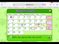 Starfall Make A Calendar March 2026