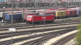 preview picture of video '185 296-1, Bomardier TRAXX F140 AC2, Lz Lokzug, Rangierbahnhof Maschen, 6-5-2013'